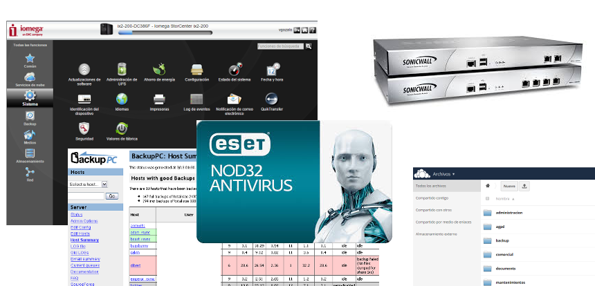 ecaweb copia seguridad cortafuegos antivirus